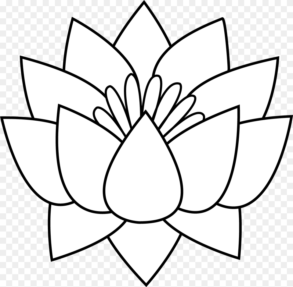 Flower Garland Drawing Download Lotus Flower Line Drawing, Plant, Lily, Pond Lily, Dahlia Free Transparent Png