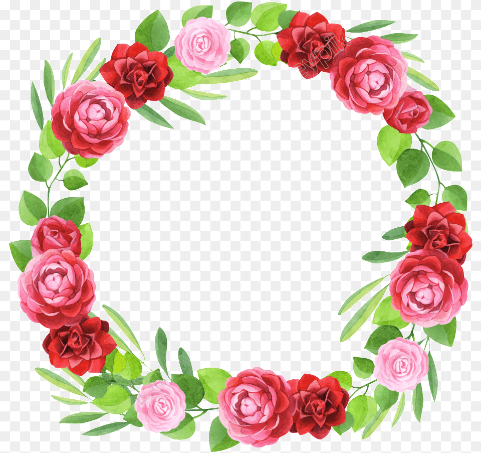 Flower Garland Garland Of Flowers, Plant, Rose, Pattern, Art Png Image