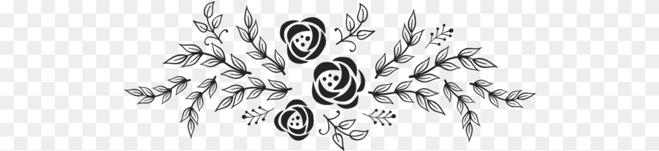 Flower Garlands Black And White, Outdoors, Pattern, Nature, Chandelier Free Png Download