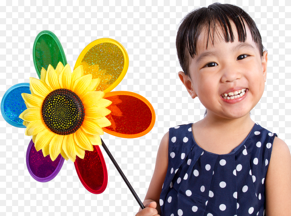 Flower Girl Sunflower, Portrait, Face, Photography, Person Png Image