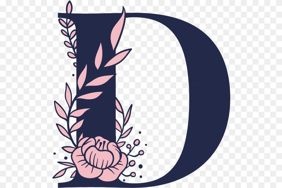 Flower Graphic Alphabet D, Body Part, Hand, Person, Pattern Free Transparent Png