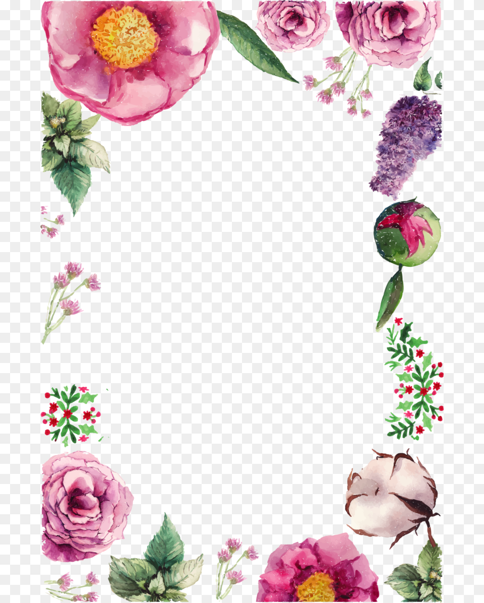 Flower Greeting Birthday Vector Flowers Border Card Happy Birthday To You Flowers, Art, Floral Design, Graphics, Pattern Png Image