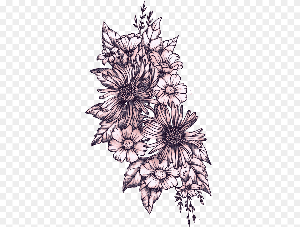 Flower Half Sleeve Tattoo Drawings, Art, Floral Design, Graphics, Pattern Png
