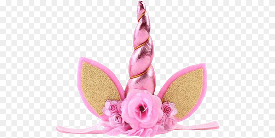 Flower Headband Unicorn Horn Pink, Hat, Petal, Food, Dessert Free Png