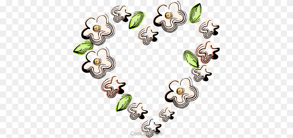 Flower Heart Design Royalty Vector Clip Art Illustration, Floral Design, Graphics, Pattern Free Png Download
