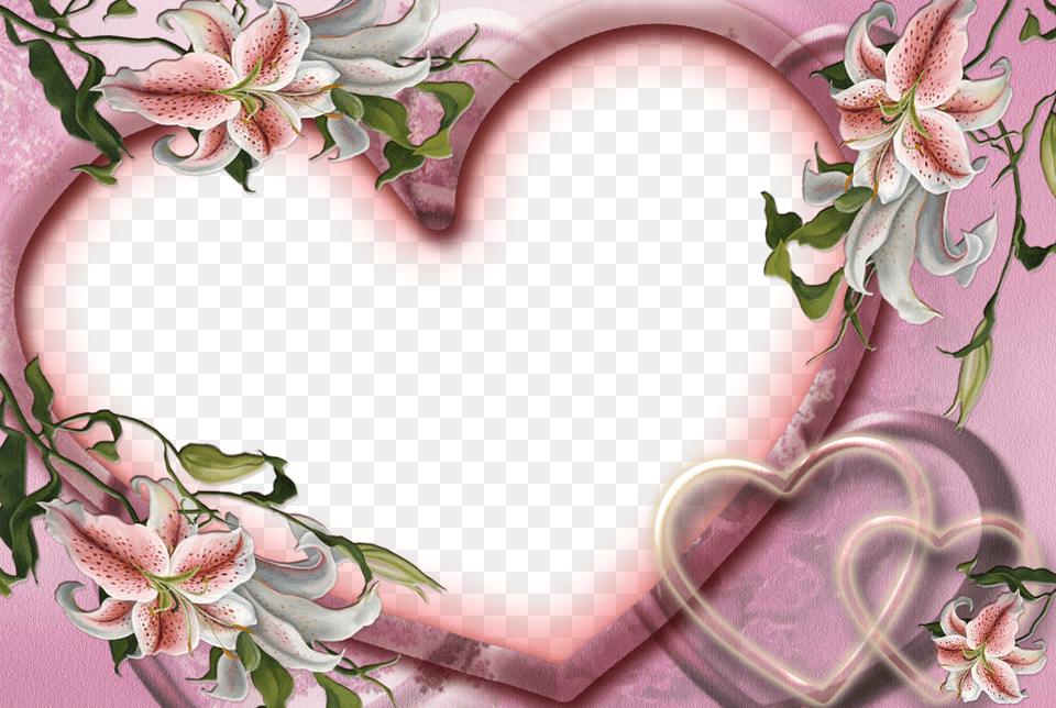 Flower Heart Frame Free Transparent Png