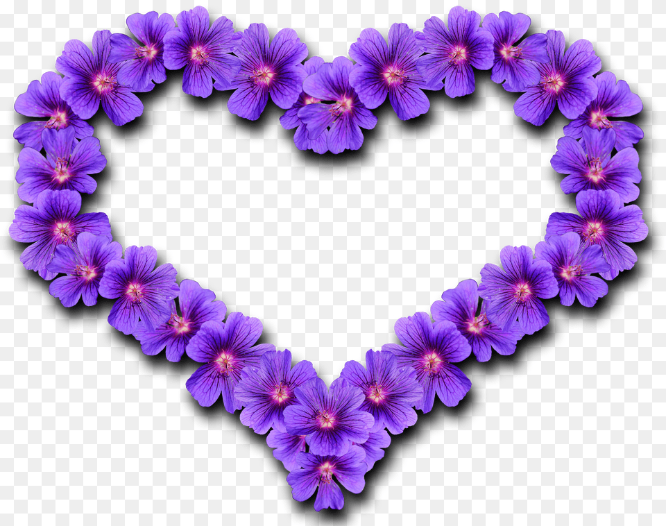Flower Heart Image Beautiful Design Of Heart, Animal, Dinosaur, Reptile Free Png Download
