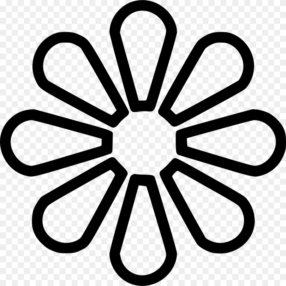 Flower Icon, Stencil, Outdoors, Nature, Snow Png