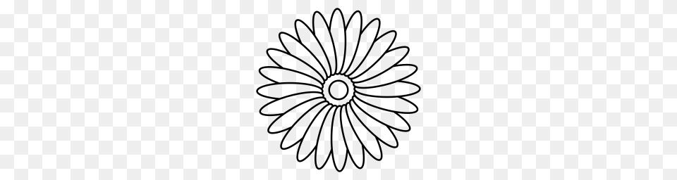 Flower Icon, Gray Png Image