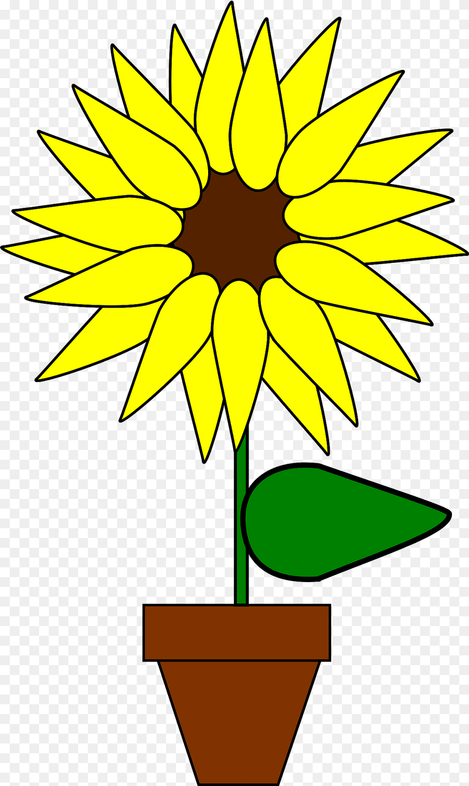 Flower In A Pot Clipart, Plant, Sunflower Free Transparent Png