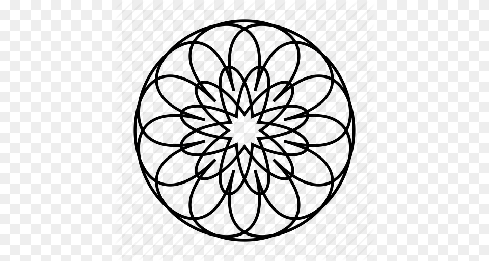 Flower Indian Mandala Monogram Orient Round Ornament Yoga Icon, Sphere, Home Decor Free Png Download