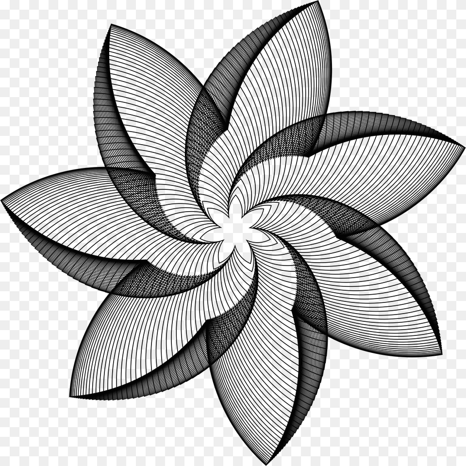 Flower Line Art Library Imagen De Abstraccion Geometrica, Black Free Png Download