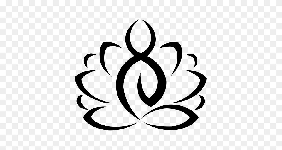 Flower Lotus Lotus Flower Icon With And Vector Format, Gray Png