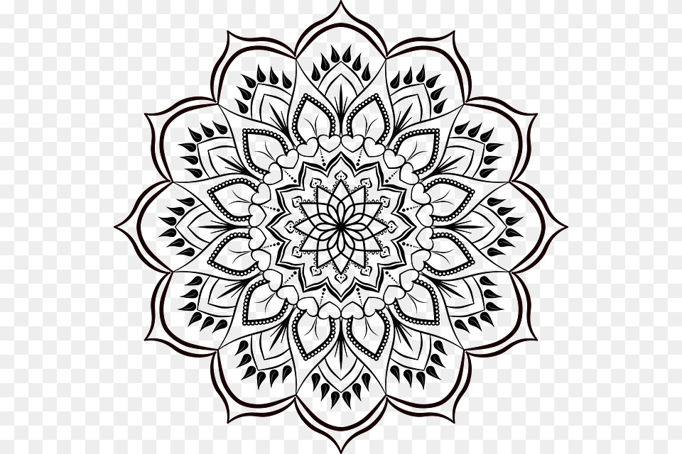 Flower Mandala Pattern, Embroidery, Art, Floral Design, Graphics Png Image