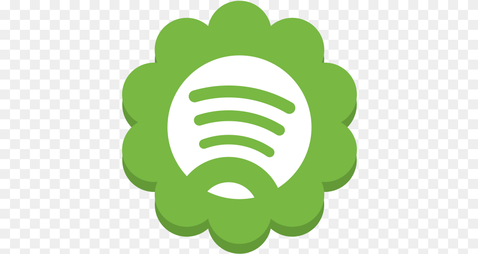 Flower Media Round Social Spotify Icon Spotify Icon Square Rounded, Green, Logo, Sticker, Electrical Device Free Png Download