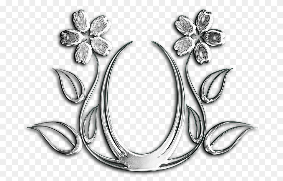 Flower Metal Flourish Texture Graphic Decorative, Accessories, Jewelry, Earring Free Png Download