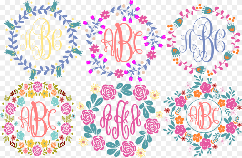 Flower Monogram Frame Svg, Pattern, Art, Graphics, Purple Free Png