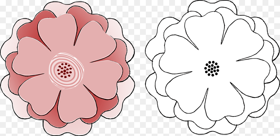 Flower Multi Choice 6 Petal S3 Template Clip Arts Flower Petals Template Clipart, Anemone, Plant, Dahlia, Daisy Free Png