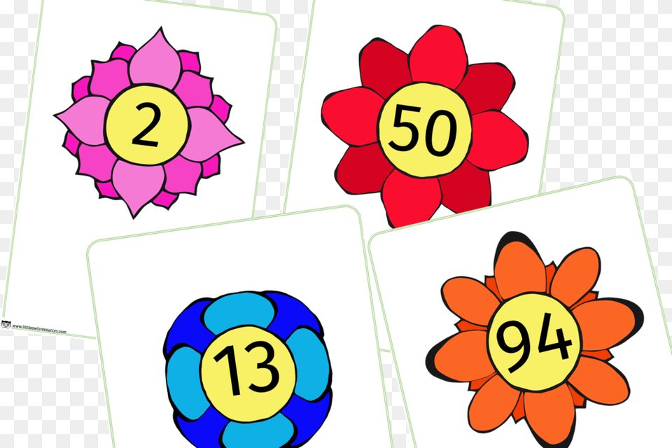 Flower Number Line Early Years, Symbol, Text, Plant, Rose Png