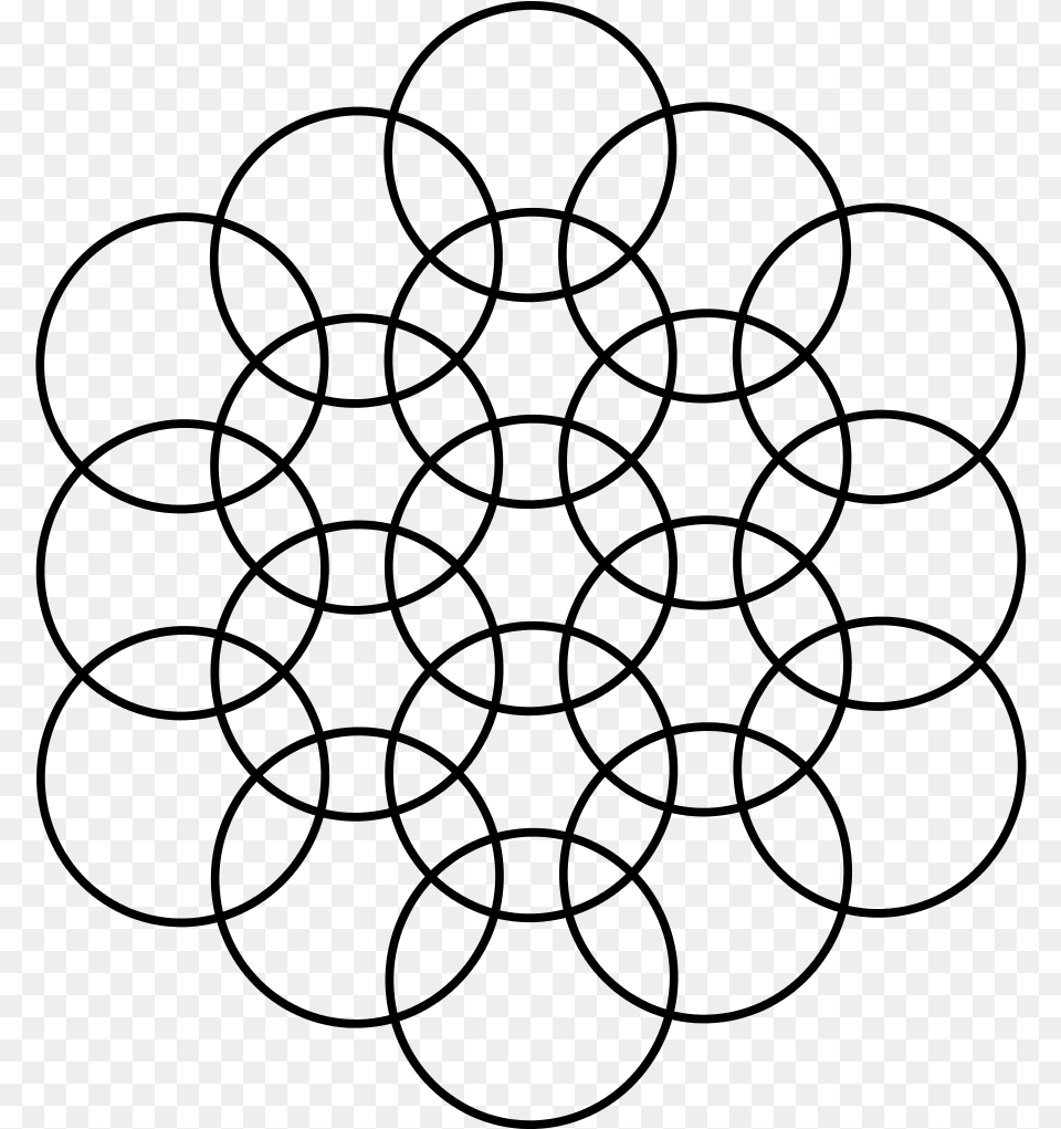 Flower Of Life 0707 19 Circle Wire Rope, Gray Free Png