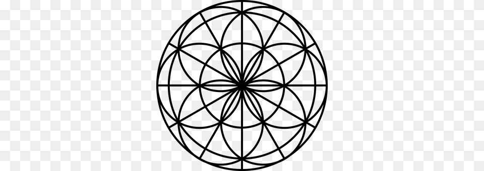 Flower Of Life Gray Png Image