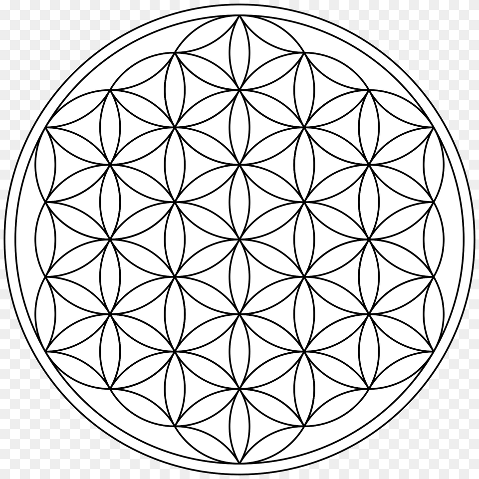 Flower Of Life 19circles36arcs Enclosed Clipart, Pattern, Sphere, Astronomy, Moon Free Png