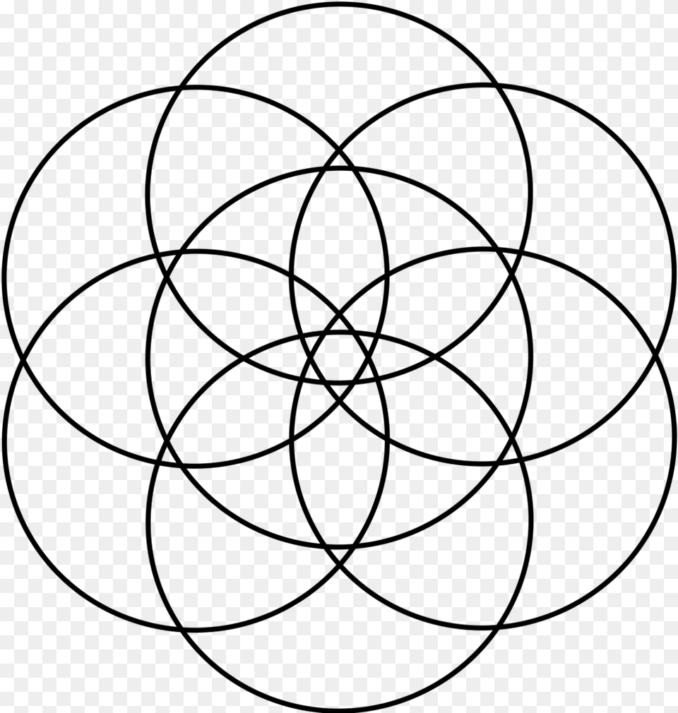 Flower Of Life, Gray Png Image