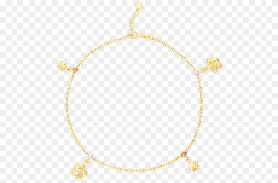 Flower Of Life Anklet Tricolor Gold Necklace, Accessories, Bracelet, Jewelry Png Image