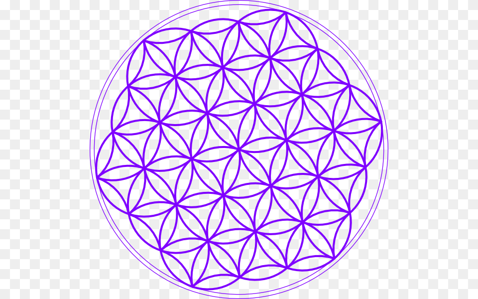 Flower Of Life Clipart Freeuse Flower Clipart Black And White Mandala Hd, Pattern, Sphere, Home Decor, Purple Free Transparent Png