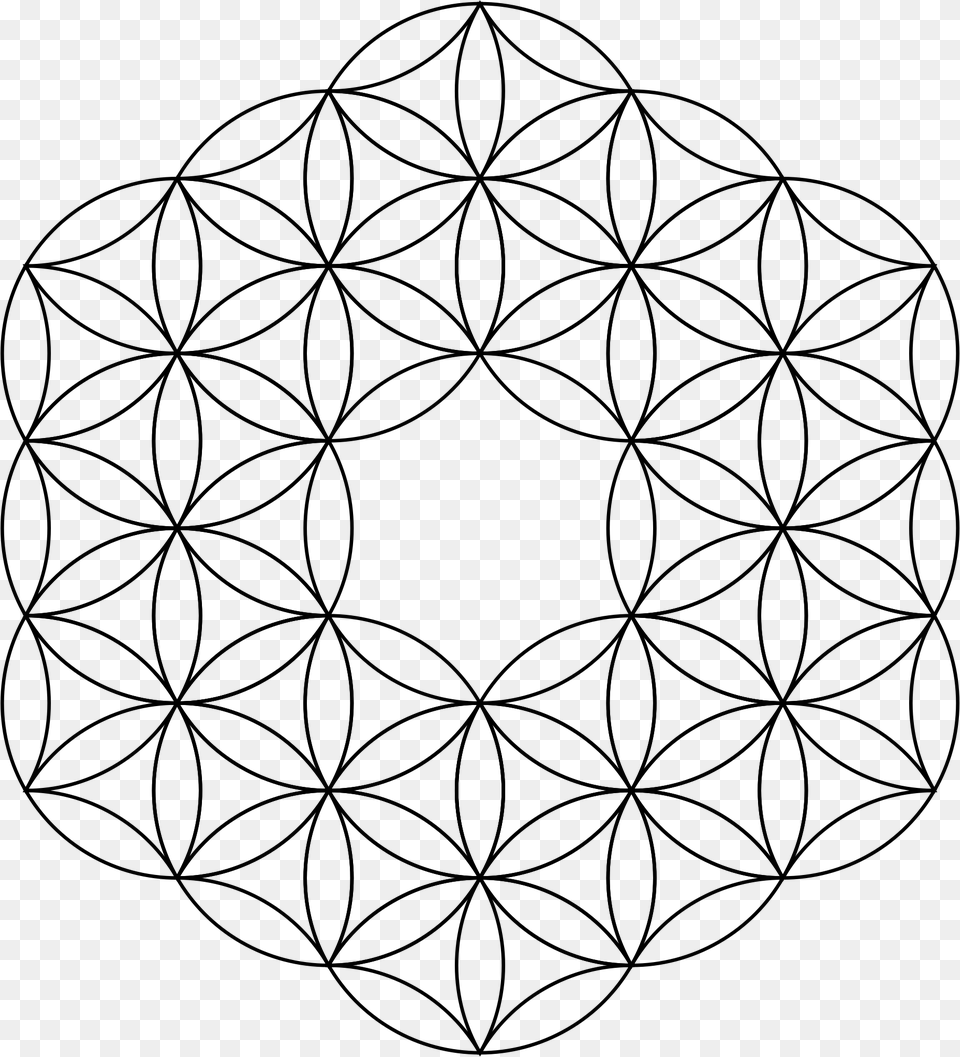 Flower Of Life Donut Clipart Royalty Flower Of Life, Gray Free Png Download