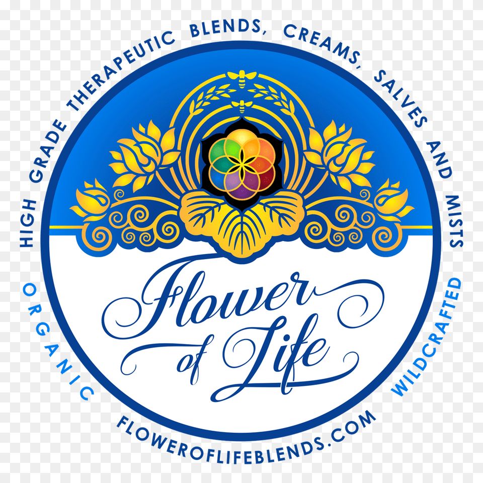 Flower Of Life Essential Blends, Logo, Badge, Symbol, Emblem Free Png Download