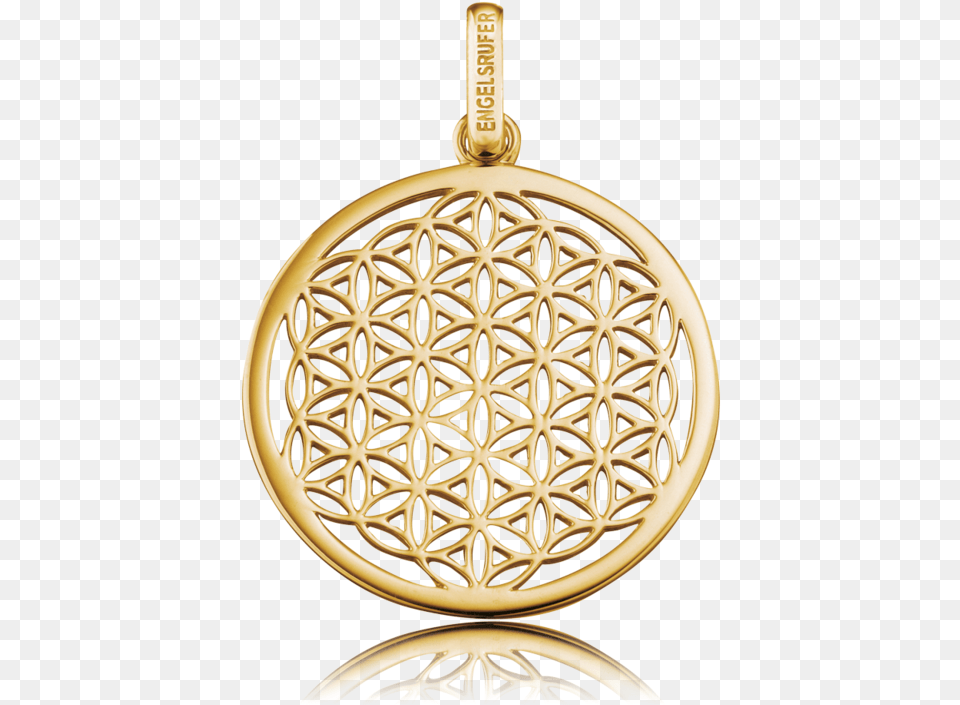 Flower Of Life Gold Plated Erp Liflg Engelsrufer Gold Mit Kette, Accessories, Earring, Jewelry, Pendant Free Png