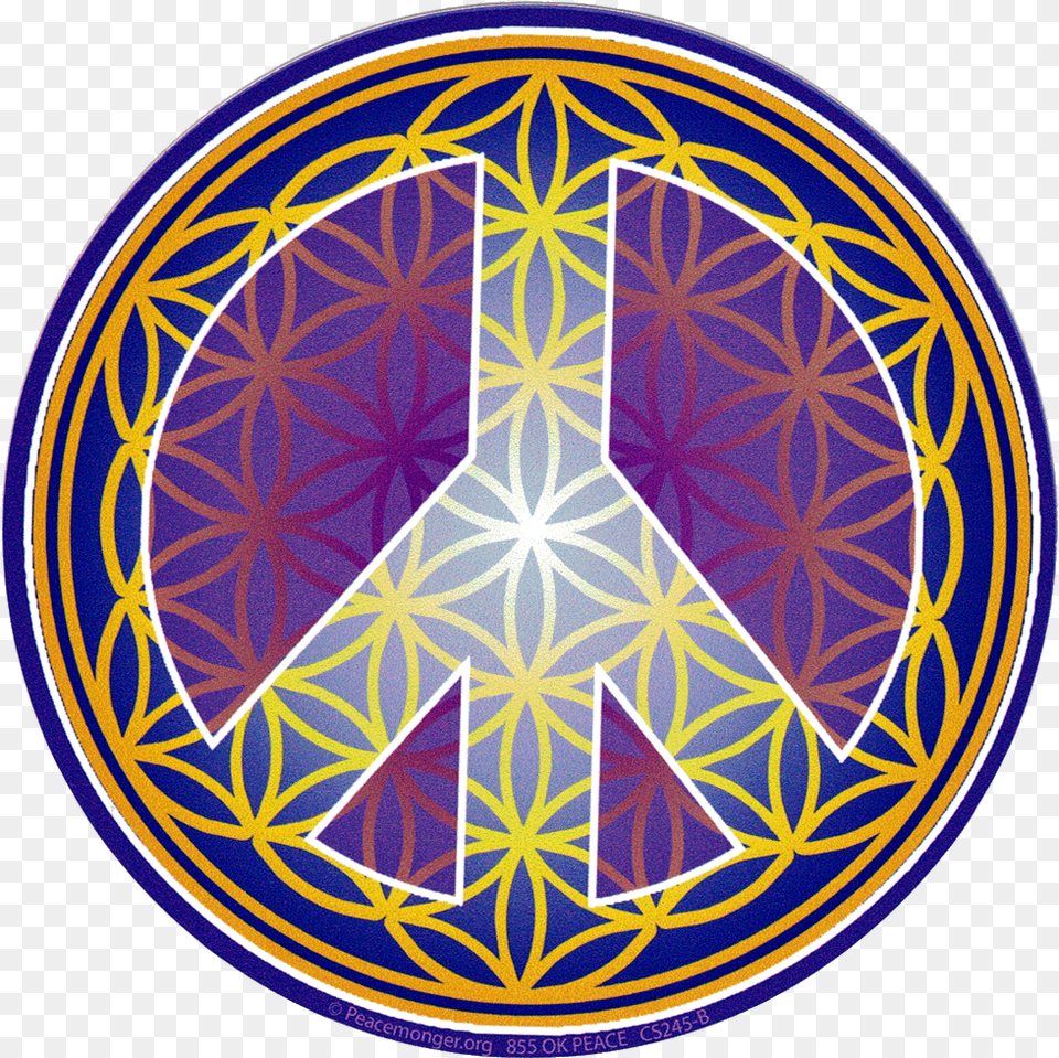 Flower Of Life Peace Symbol Peace Flower Of Life, Pattern, Art, Plate Png Image