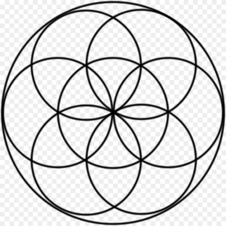 Flower Of Life Small, Gray Png