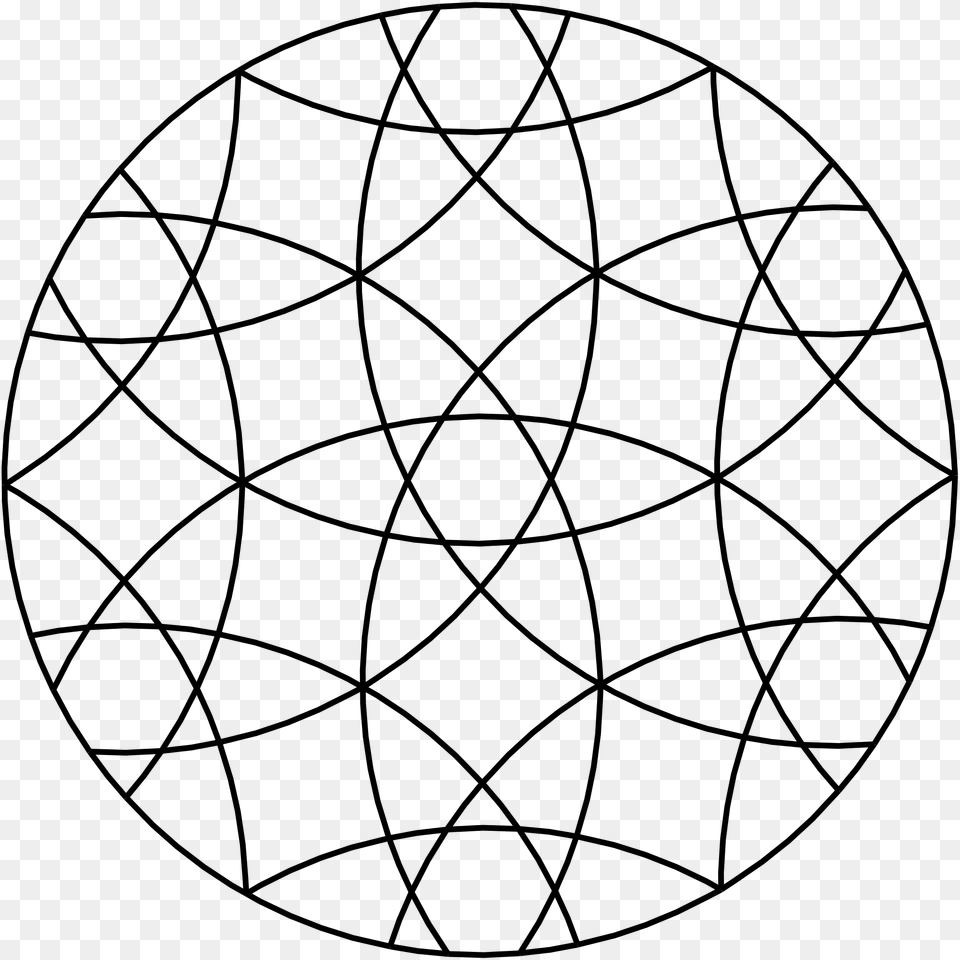 Flower Of Life Triangular Arccircle, Gray Free Png Download