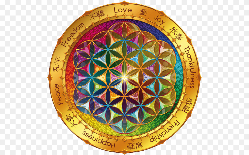 Flower Of Life Wallpaper Picserio Mandala De La Vida Hd, Pattern, Art, Plate Png