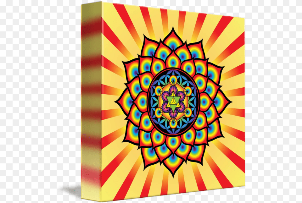 Flower Of Life With Metatrons Cube By Galactic Mantra Merkaba Mandala, Art, Pattern Png