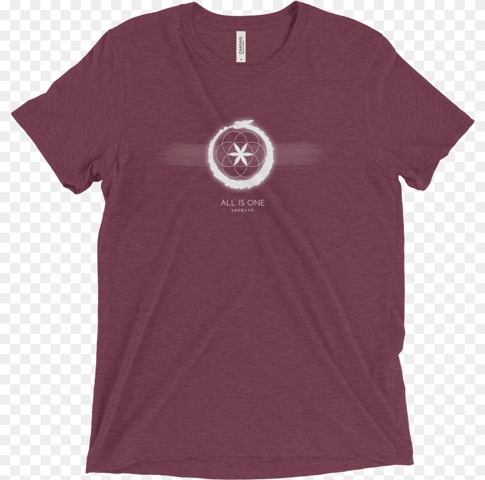 Flower Of Ouroboros Tee U2013 All Is One Clothing Handcrafted T Shirts, Maroon, T-shirt Free Png Download