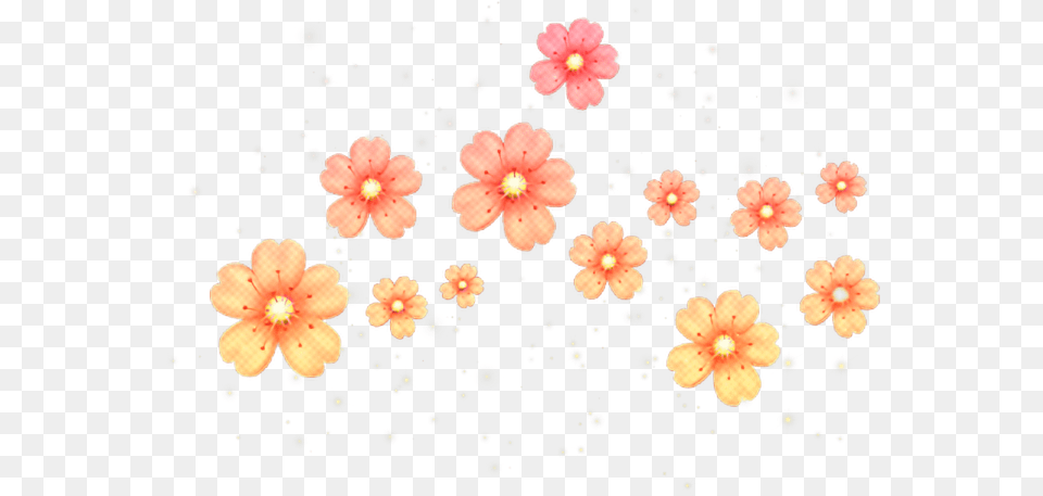 Flower Orange Glitter Nature Overlays Emoji Flor, Plant, Petal, Anemone, Hibiscus Free Transparent Png