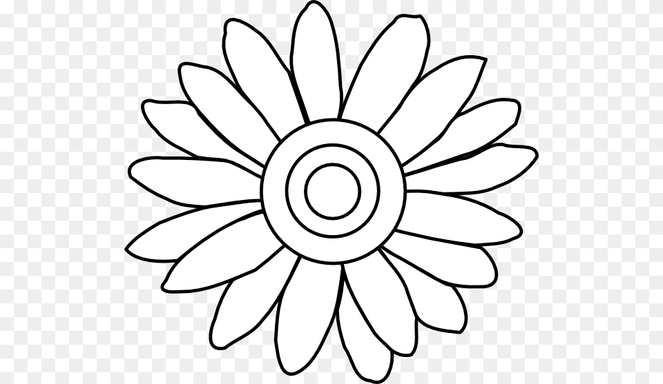 Flower Outline, Daisy, Plant Png