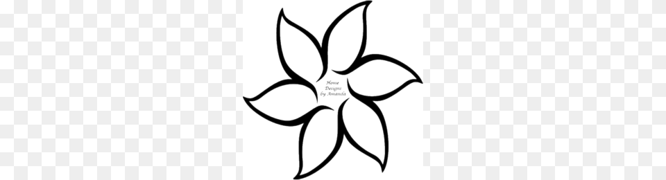 Flower Outline Clipart, Stencil, Art, Pattern, Graphics Png