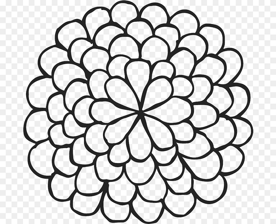 Flower Outline Images Outline Dahlia Flower Drawing, Pattern, Nature, Outdoors, Smoke Pipe Png
