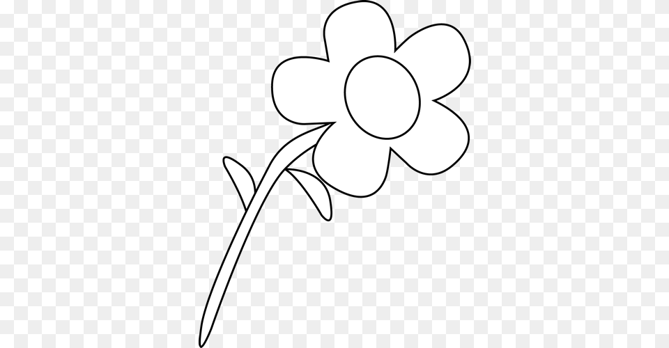 Flower Outline Mycutegraphics Clipart Flower Black Amp White, Anemone, Plant, Daffodil, Daisy Free Transparent Png