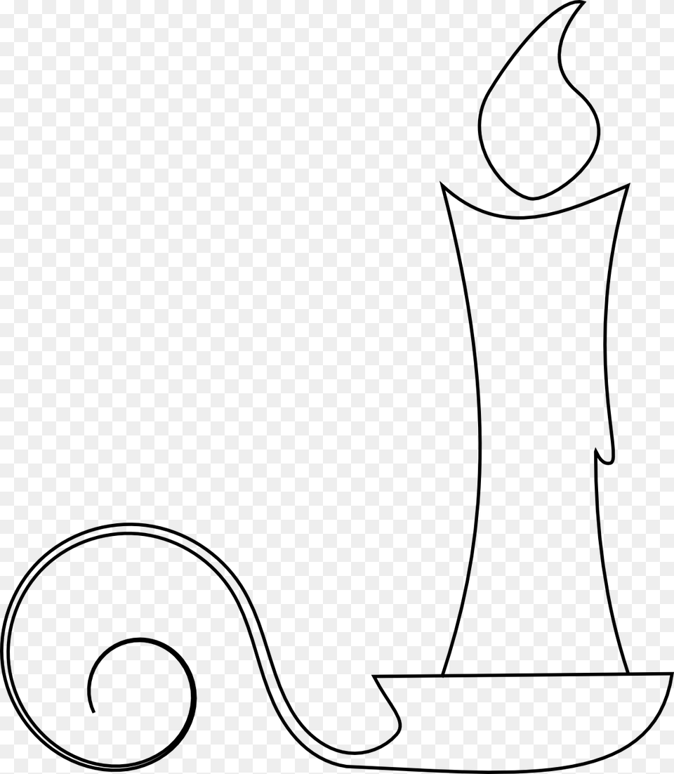 Flower Outlines For Coloring Candle Drawing, Text, Bow, Weapon Free Png Download
