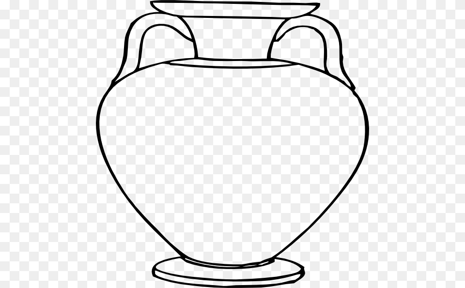 Flower Outlines For Coloring Large Vase Clip Art, Jar, Pottery, Urn Free Transparent Png
