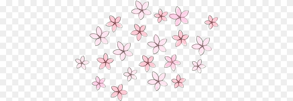 Flower Overlays Overlays Transparent Tumblr Flowers Pink Flower Doodle Transparent Background, Petal, Plant, Pattern, Art Free Png