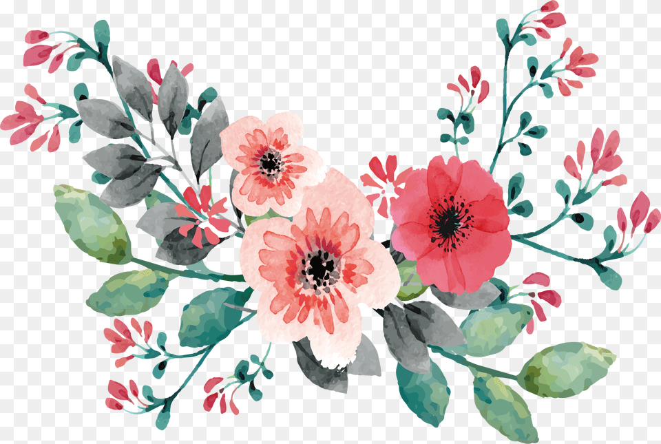 Flower Painted Rose Wedding Vin Vintage Flowers Flower, Art, Floral Design, Graphics, Pattern Png Image
