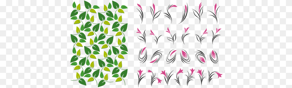 Flower Pattern Leaves And Flowers Clipart, Purple, Art, Floral Design, Graphics Png