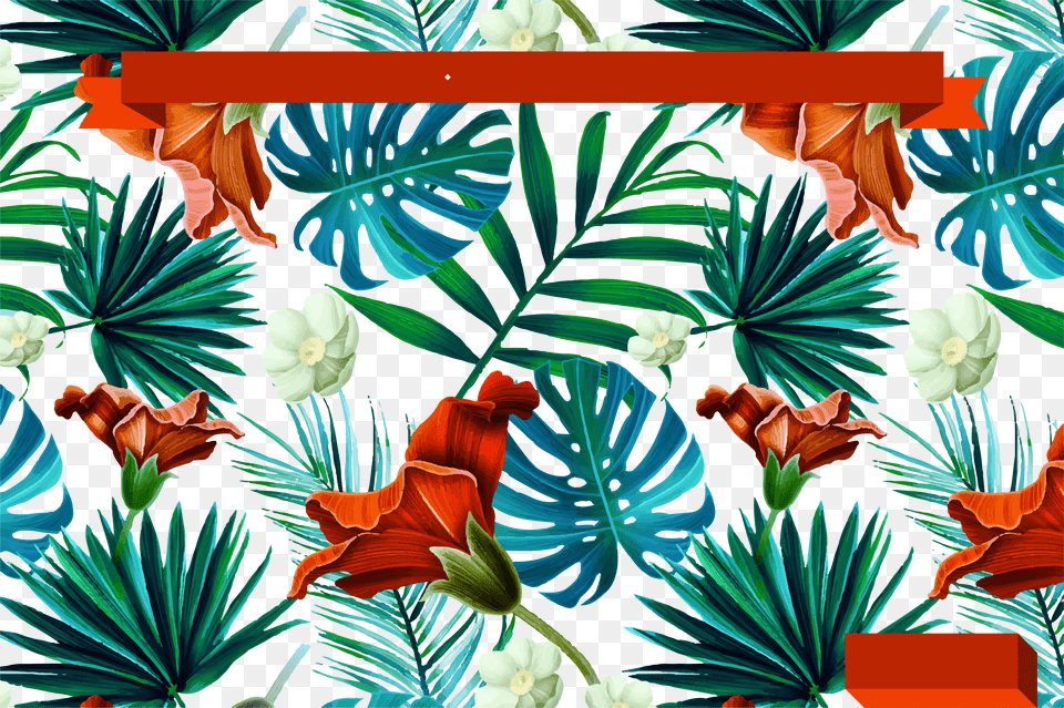 Flower Pattern Tropical Pattern Png Image