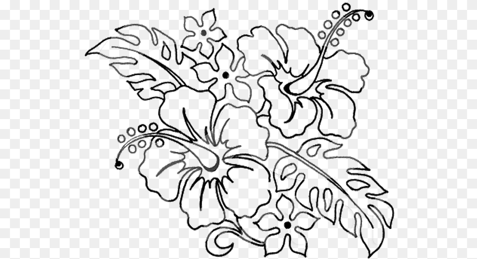 Flower Pen Drawing Tropical Flower Coloring Pages, Nature, Outdoors, Chandelier, Lamp Free Transparent Png